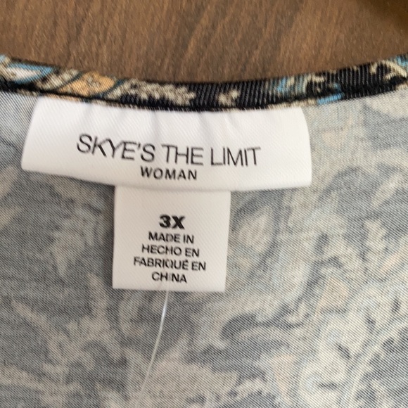 Skyes the Limit floral print smock detail dress soft w stretch boho 3X - Picture 8 of 17